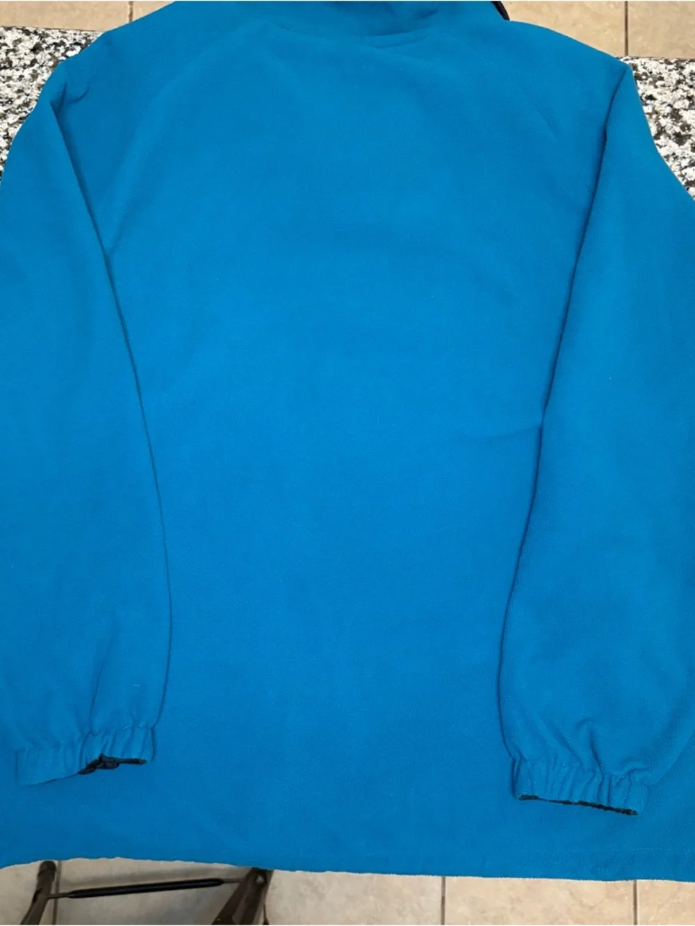 VTG San Jose Sharks Sweatshirt Nylon /Fleece Quarter Zip Reversible Men’s L - Picture 11 of 12